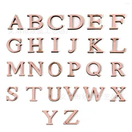 Decorative Figurines 26 English Letters Acrylic Mirror DIY 3D Wall Sticker Ornaments Rose Gold Alphabet Decals Home Decor Art Mural Party