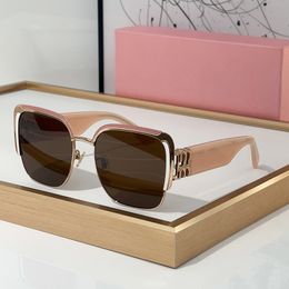miumius Sonnenbrille für Damen, große quadratische Brille, Designer-Sonnenbrille, geometrische Ästhetik, moderne Raffinesse, europäischer amerikanischer Stil, gute Materialtöne