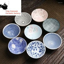 Teaware Sets 4 Pcs/lot Chinese Ceramic Tea Cup Handmade Big Bowl Celadon Teacup Accessories Portable Single Cups Gifts Drinkware