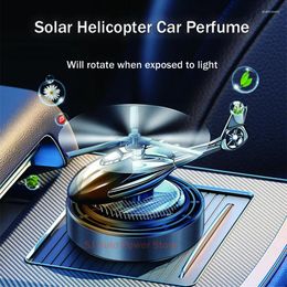 Solar Car Air Freshener Helicopter Propeller Rotating Interior Accessories Auto Flavouring Supplies Perfume Diffuser Decoration