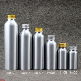 30ml 50ml 100ml 120ml 150ml 250ml Aluminum Bottle Empty Makeup Water Metal Packaging Cosmetic Toners Container Free Shippinggood qtys Fnhxj