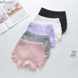 Women's Leggings Summer Cotton Girls Lace Shorts New Pink Baby Girl Safety Pants Underwear Cute Briefs for Kids Clothing Black 3-12 Yrs YQ240130