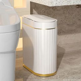 Electronic Automatic Smart Sensor Garbage Bin Household 7L9L Trash Can Toilet Waste for Kitchen Bathroom 240119