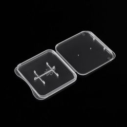 2 in 1 Standard Memory pack box Card Case Holder Micro SD TF Card Storage Transparent Plastic Boxes251j