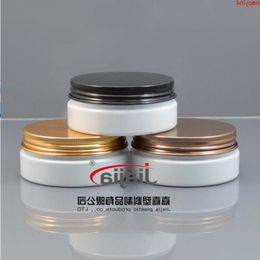 50 grams white PET Jar,Cosmetic Jar 50g jar with gold/bronze/black aluminum Lid Make up Packaging Beauty Salon Equipmentbest qty Kscwk