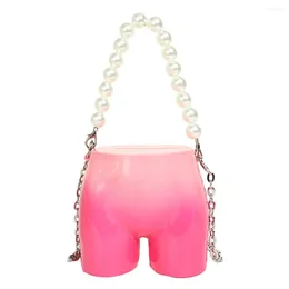 Evening Bags Women Acrylic Shoulder Purse Chain Mini Crossbody Novelty Unique Bag Pearl Tote Handbag Shopper