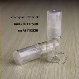 15ml PET Plastic Lotion Pump Spray Bottle Plastic Bottle Cosmetic Packaging Emulsion Containers With Transparent Spray Lid 50PCS Txdwn