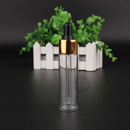 30pcs/Lot 30ml Plastic Essential Oil Bottle Empty Gold Drooper Perfume Pot Small 1oz Cosmetic Container Refillable Klfoc