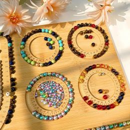 Equipments Wooden Beading Board DIY Bracelet Necklace Combo Beaded Mats Tray Wood Storage Organizer Jewelry Making Findings Accessories