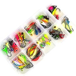 Winter Ice Fishing Lure Hard Bait Pesca Tackle Swimbait With Jig head hook Isca Artificial Bait Crankbait Sharp Metal Fishing H Y22731