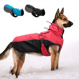 Jackets Winter Warm Big Dog Clothes Jacket Waterproof Large Dog Coat Vest Reflective Pet Raincoat Clothing For Medium Large Dogs XL6XL