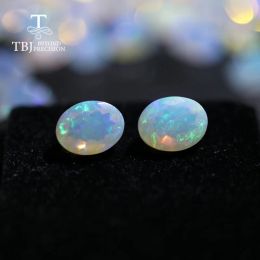 Gemstones Natural Ethiopian Colourful cut opal oval 7*9mm about 1.35ct top quality natural precious loose gemstones DIY Jewellery
