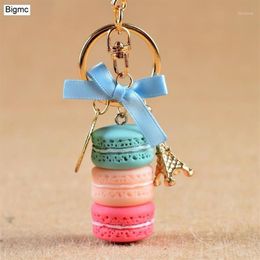 Macarons Cake Key chain nice cute France Cake Macarons LADUREE Keychain car Key Ring women bag Pendant gift Jewellery 172781253q