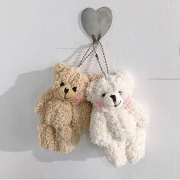 Keychains Trendy Fashion Lovely Cute Plush Doll Bear Keychain Animal Rabbit Bag Charms Pendant Toy Car Keyring Jewelry Party Gift Trinket