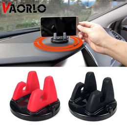 Cell Phone Mounts Holders VAORLO 360 Degree Car Phone Holder Soft Silicone Anti Slip Mat Mobile Phone Mount Stands Support Car GPS Dashboard Bracket YQ240130