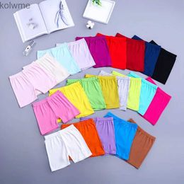 Women's Leggings Kids Comfy Girls Five-Point Shorts Summer Children High Waist Elastic Slim Sports Pants Baby Candy Color Safety YQ240130