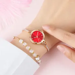 Wristwatches Minimalist Stylish Shiny Rhinestone Analog Quartz Watch Fashion Jewelry Women 30m Waterproof For Party