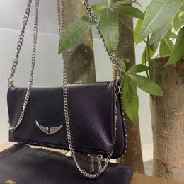 Popular Designer Womens Bag Handbag Wings Diamond-ironing zv Rivets Sheepskin Leather Messenger Crossbody Handbags Two Chain Ladie262S