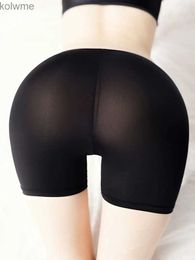 Women's Leggings Sexy Thin Breathable Womens Safety Shorts Anti Friction Thigh Summer Boxer Women Lift Butt Shiny Sheer Exotic Lingerie YQ240130