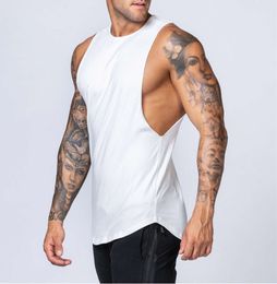 Mens Tank Tops Fashion Clothing Workout Gym Top Muscle Sleeveless Sportswear Shirt Stringer Bodybuilding Singlets Cotton Fitness Vest Casual T-shirt 1668