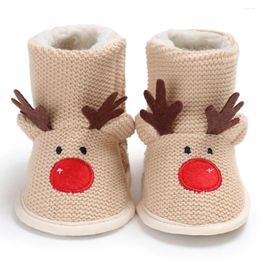 Boots Christmas Born Baby Shoes Infant Boys Girls Toddler First Walkers Soft Bottom Warm Snow 0-18Months