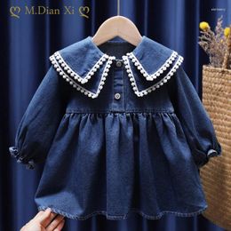 Girl Dresses Cute Dress Kids Baby Girls Denim Princess Fashion Long Sleeve Toddler Infant Costume For Spring Autumn