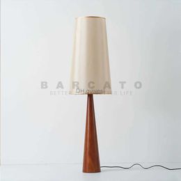 Floor Lamps Japanese Designer Wabi-sabi Solid Wood Lamp LED E27 Art Decorative Corner Standing Living Room Study Bedroom Cafe YQ240130