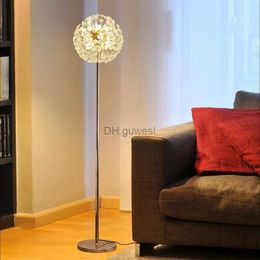 Floor Lamps Simple Modern Crystal Living Room Bedroom Lamp Starry Floor Lamp Nordic Dandelion Bedside Lamp YQ240130