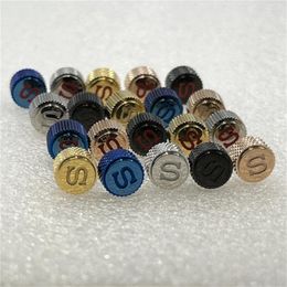 Watch Repair Kits Silver/Rose/Black/Gold/Blue Crowns Parts Replacement S Crown For NH35 NH36 4R35 4R36 7S26 Movement SKX007