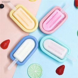 Ice Cream Tools Popsicle Mold DIY Machine Homemade Box With Plastic Stick Ice-lolly Tray Summer Kitchen Gadgets YQ240130
