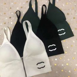 New style Tanks Fashion designer black Camisoles halter vest women wear a sexy back top bra without underwire sports underwear