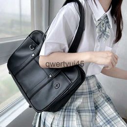 Shoulder Bags Japan Style Uniform Bags For Women Luxury Designer andbags Purses 2023 New In PU Large Capacity Travel College Student Soulderqwertyui45