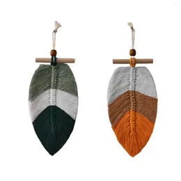 Tapestries 2pcs Home Wall Hangin Set Bohemian Style Feather Hanging Ornament For Living Room Dorm Decoration