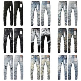 Designer Jeans Mens Purple Denim Trousers Fashion Pants Highend Quality Straight Design Retro Streetwear Casual Sweatpants Jogge BERW