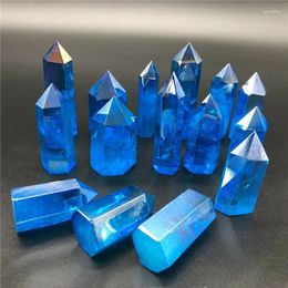 Decorative Figurines Natural Energy Crystal Stone Angel Aura Quartz Crystals Wand Point For Home Decoration 500g