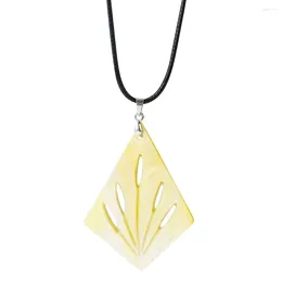 Pendant Necklaces Laser Geometry Rhombic Natural Mother Of Pearl Shell Necklace Charms Beach Elegance Woman Dangle Choker Collar Jewelry