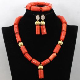 Beads African Nigerian Coral Beads for Women Wedding Coral Beads Jewellery Set New Jewellery Sets Free Shipping Cnr448