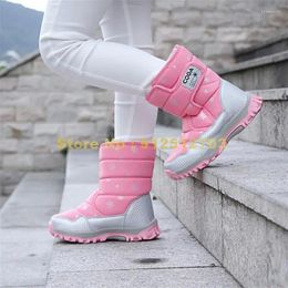 Boots Girls Pink Kids Snow Boot Winter Warm Fur Anti-slip Children For Shoes