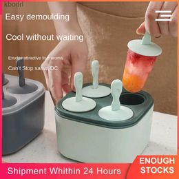 Ice Cream Tools Homemade Popsicle Molds Reusable Easy Release Pop Mold With Stick Household DIY Kitchen YQ240130