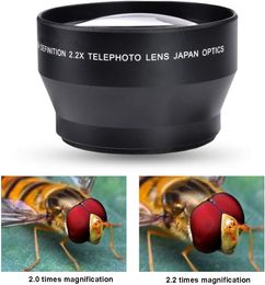 72mm 67mm 62mm 58mm 2.2X Camera Lens Professional HD Wide Angle Lens Camera Teleconverter Lens for Nikon Canon Sony Pentax Olympus Fujifilm Minolta DSLR Camera