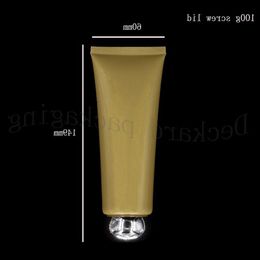 20pcs 100g wholesale empty 35oz golden soft tube for wash butter hand cream, facial cleaner 100 ml scrub cream cosmetic tube Eouie