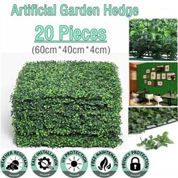 15 18 20 pces 40x60cm Artificial Privacy Screen Hedge Greenery Ivy Privacy Fence Screening for Both Outdoor or Indoor Decoration1296p