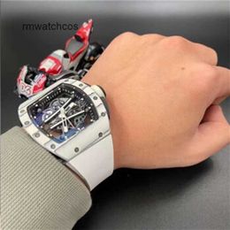 Richardmill Watches Automatic Winding SPORT VERSION Wristwatch Richardmill RM61-01 White NTPT Runway Limited Edition Men's Sports Machinery Watch PT0Q