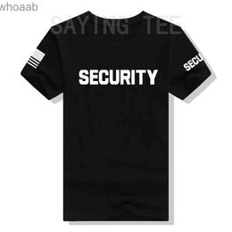 Men's T-Shirts Security | Event Safety Guard Staff American USA Flag on Arm Unisex T-Shirt Career Apparel Sayings Letter Print Graphic Tee Tops 240130