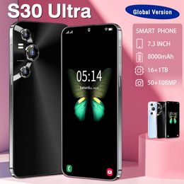 New 7.3-Inch Cross-Border Mobile Phone S30 Ultra Smartphone 2gb 16gb Factory in Stock Delivery Supported