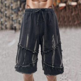 Mens Jeans Shorts Mens Summer Fashion Ripped Skinny Denim Casual Pants Loose Male Short Hombre