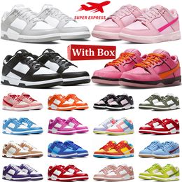 With Box Panda Shoes for men women Black White Grey Fog womens Triple Pink Rose Whisper Green Apple mens trainer Blue Raspberry Orange Pearl GAI designer sneakers