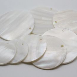 Beads 50pcs/lot 30mm45mm Natural Round Disc Mother of Pearl shell for DIY earring Jewellery