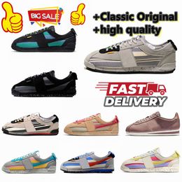 Designer casual shoes men women Crotezs Runner Sneakers Blue Purple Premium Classic Leather Black White Mens Trainers 36-45