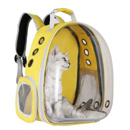 Strollers Cat Carrier Bag Outdoor Pet Shoulder Bag Carriers Backpack Breathable Portable Travel Transparent Bag For Small Dogs Cats